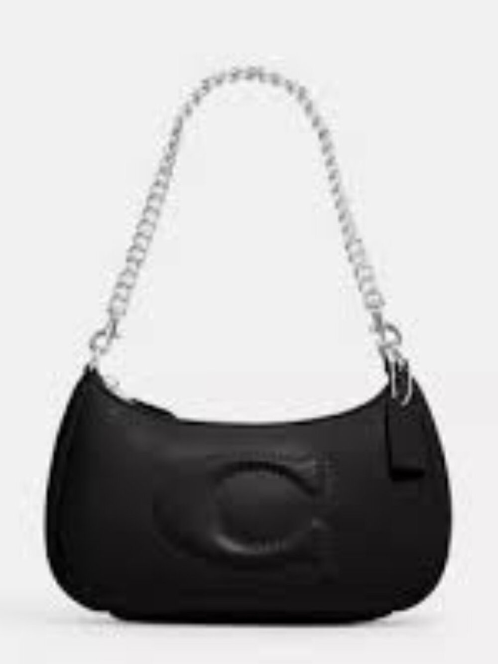 Coach Teri Black Crescent Shoulder Bag with Chain Strap CJ608 - Picture 12 of 12